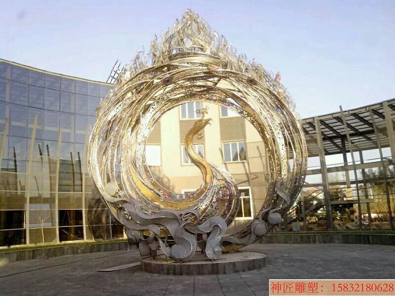 厂家定制凤凰不锈钢雕塑 大型城市广场景观雕塑设计