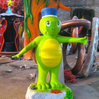 【玻璃钢乌龟 雕塑卡通儿童公园动物摆件户外